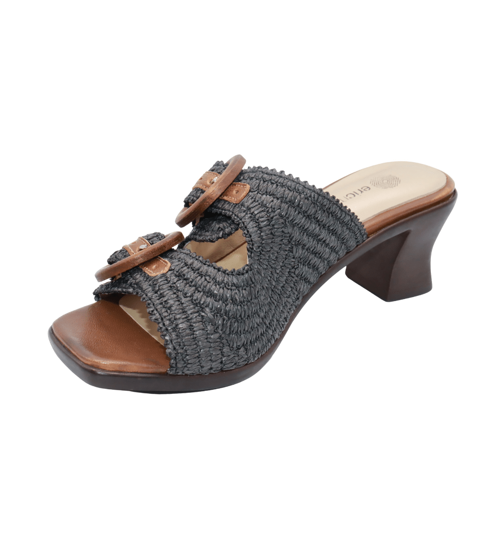 Eric Michael Zest Crochet Block Heel Slide