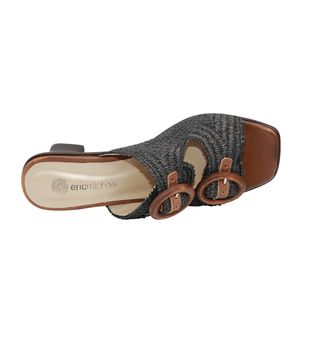 Eric Michael Zest Crochet Block Heel Slide