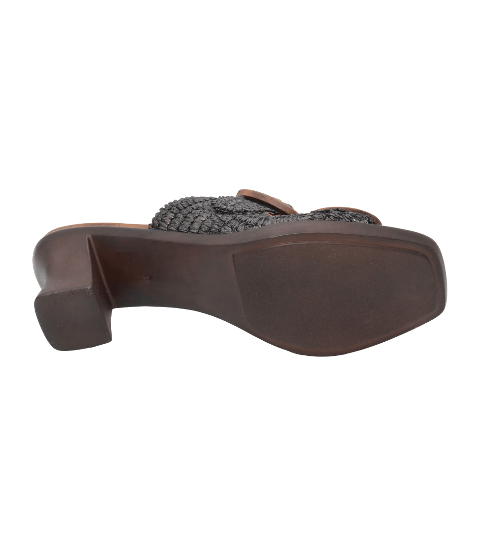 Eric Michael Zest Crochet Block Heel Slide