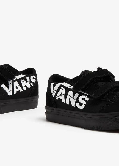 Vans Old Skool Toddlers Logo Detail Baby/Toddler (TD) Sneakers — Black Low-Top