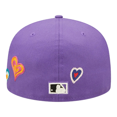 New Era 59Fifty Arizona Diamondbacks Chain Stitch Heart Fitted Hat Purple/Pink
