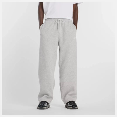 New Balance Sport Essentials Straight Leg Men's Fleece Pants — Gray