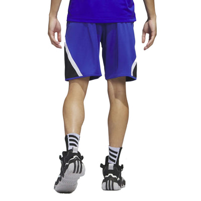 adidas Men's Pro Block Basketball Shorts - Semi Lucid Blue / White