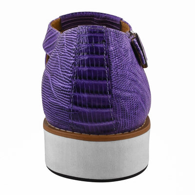 Liberty Zeno Adam Mens Fisherman Lizard Print Genuine Leather Buckle Closure Sandals