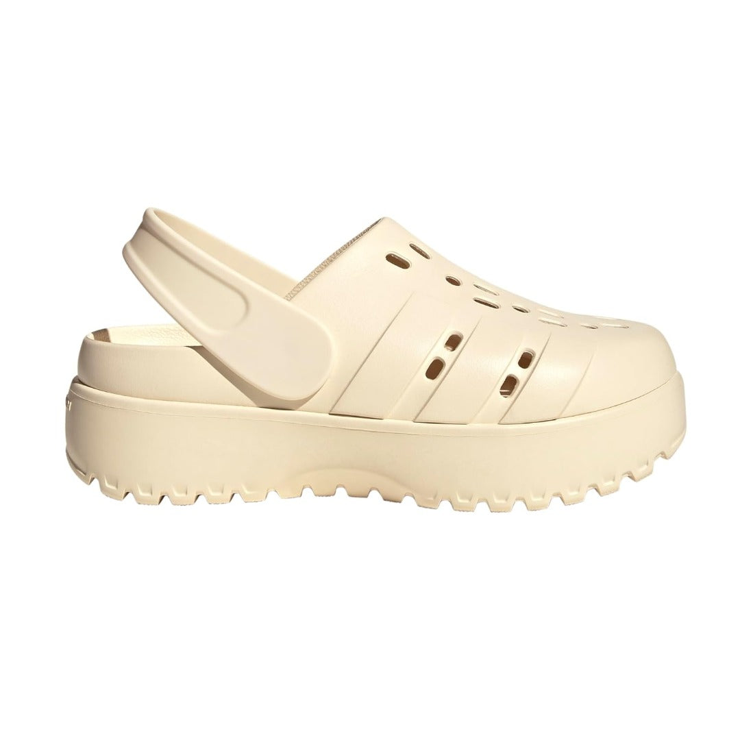 adidas WOMEN'S ADILETTE CLOG PLATFORM SLIDE SANDALS - Wonder White – product view 1