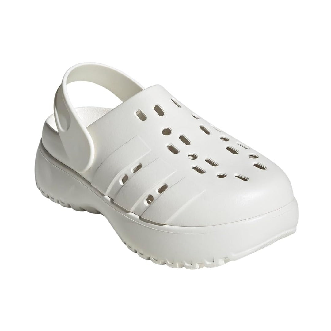 adidas WOMEN'S ADILETTE CLOG PLATFORM SLIDE SANDALS - White – product view 2