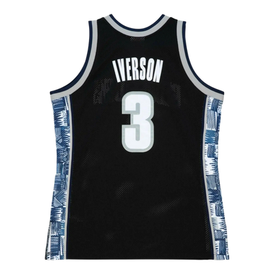 Mitchell & Ness Authentic Georgetown Hoyas 1995-96 Allen Iverson Men Basketball Jersey Black/Grey/White