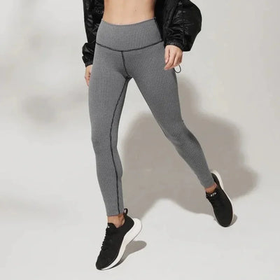 Alo Yoga Micro Houndstooth High Waist Women's Leggings — White/Black