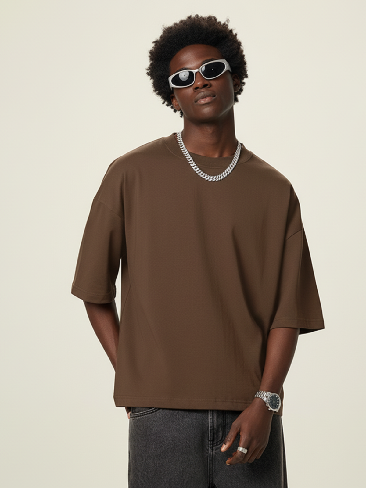 Apollo Moda  Aero Boxy Crop Tee – product view 5