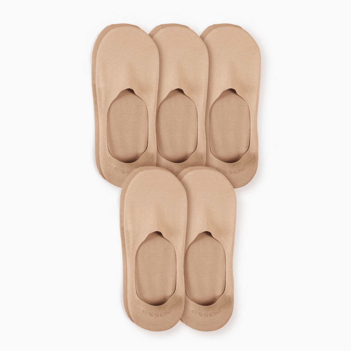 Unisex Cotton No Show Socks 5-Pack | Almond Beige – product view 1