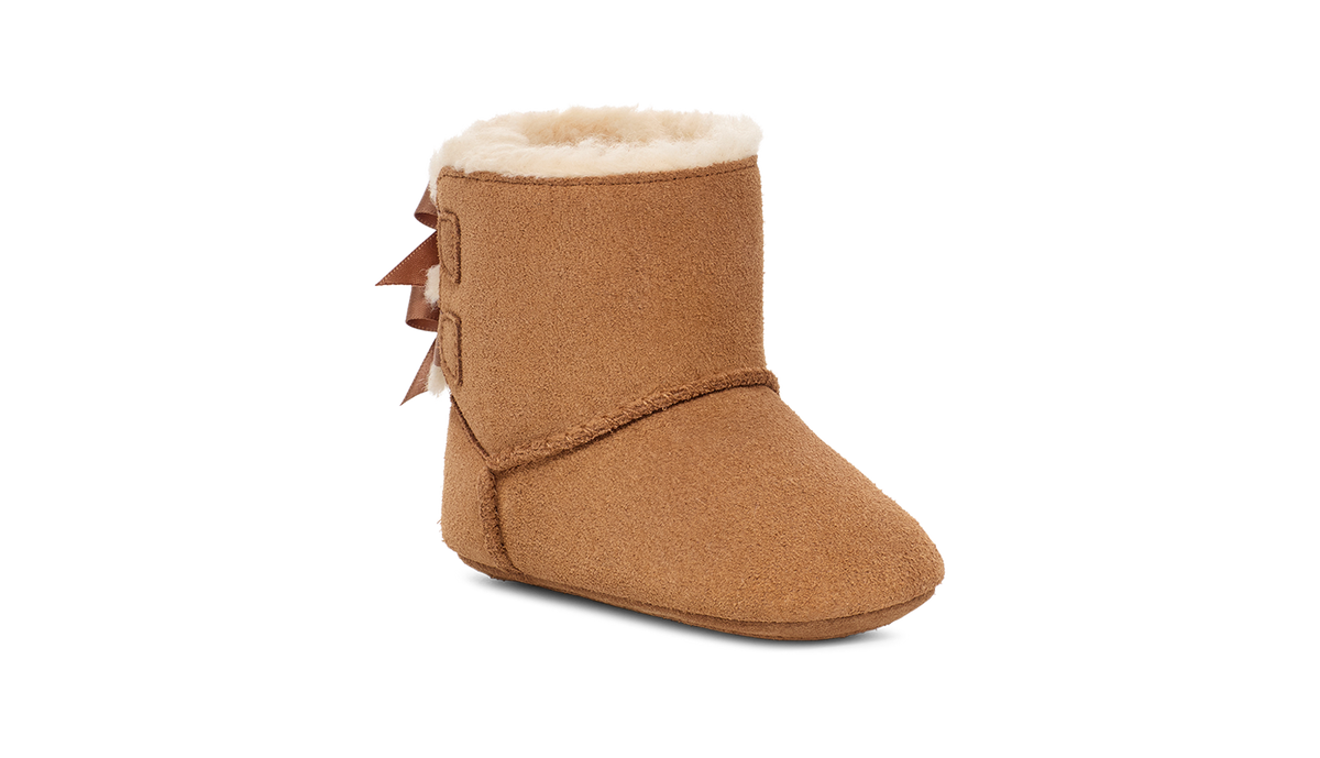 UGG Baby Bailey Bow Crib Toddlers' (TD) Booties — Chestnut Sheepskin