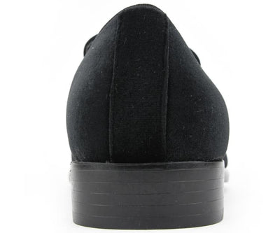 Amali Aller Black Men's Velvet Smoking Slippers