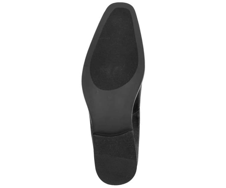 Amali Aller Black Men's Velvet Smoking Slippers
