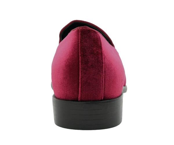 Amali Aller Men's Velvet Slippers Burgundy Velvet
