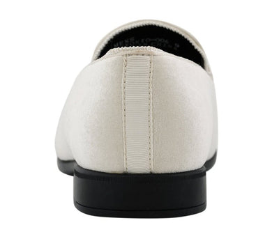 Amali Antonio Men's Cream Suede Elegant Slip On Dress Shoes