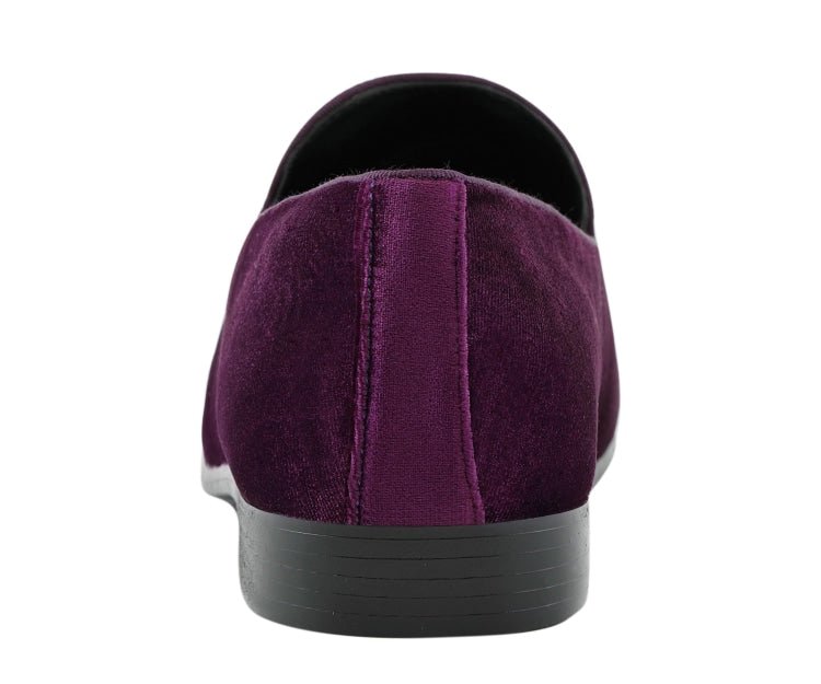 Amali Aries Regal Velvet Loafers Men’s Purple
