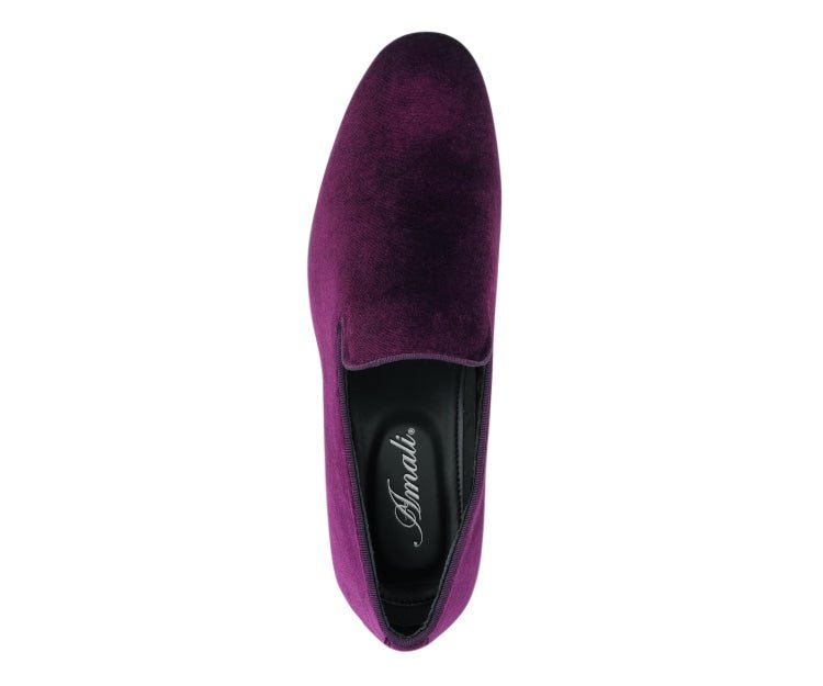 Amali Aries Regal Velvet Loafers Men’s Purple