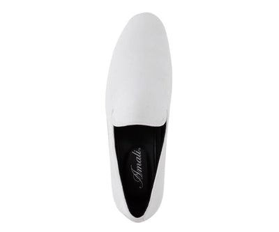 Amali Aries Velvet Elegance Loafers Men’s White Velvet
