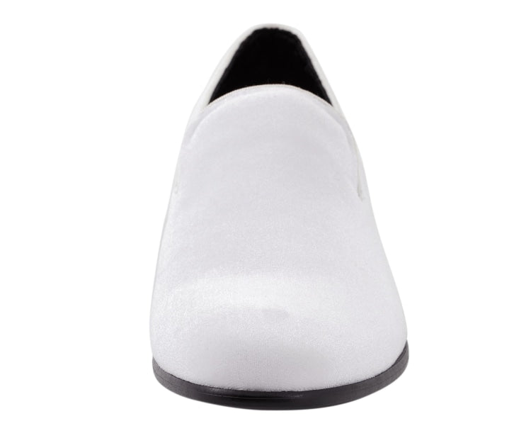 Amali Aries Velvet Elegance Loafers Men’s White Velvet