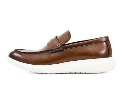 Amali Arvin Men's Cognac Slip On Loafers Leather