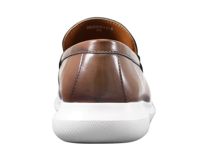 Amali Arvin Men's Cognac Slip On Loafers Leather