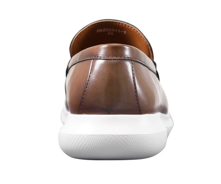 Amali Arvin Men's Cognac Slip On Loafers Leather