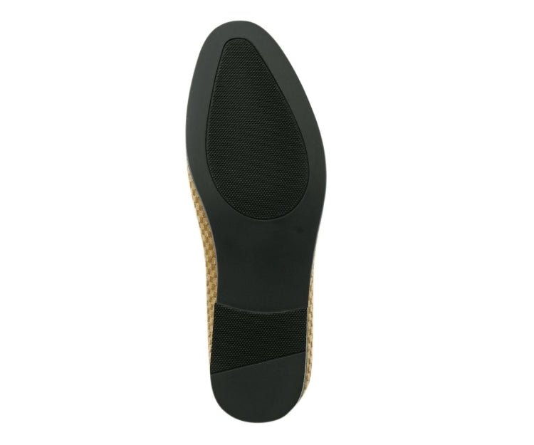 Amali Blaze Gold Velvet Slip On Shoes