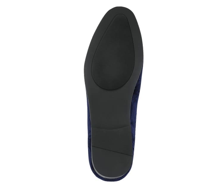 Amali Bryant Paisley Velvet Slip On Loafers For Men