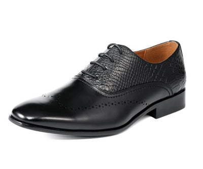 Amali Burke Noir Oxford Shoes Men’s Black Leather