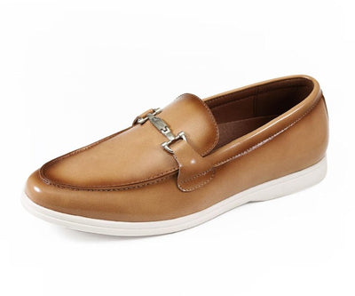 Amali Cahill Classic Loafers Men’s Leather Beige