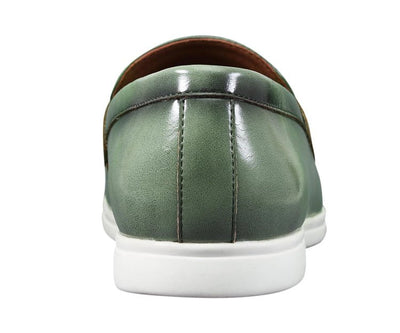 Amali Cahill Emerald Elegance Men’s Leather Loafers