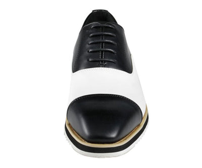 Amali Camden Classic Oxford Dress Shoes Men's Black and White