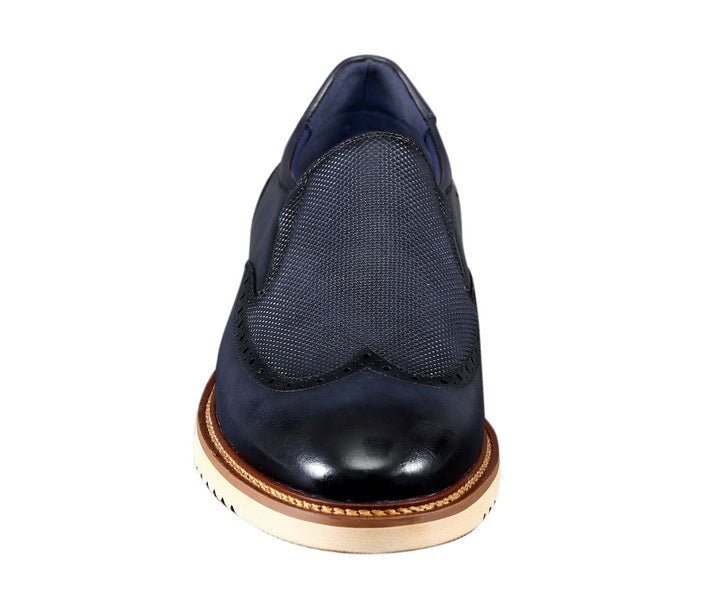 Amali Clyde Navy Slip On Hybrid Shoes Men’s Leather
