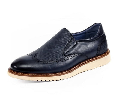 Amali Clyde Navy Slip On Hybrid Shoes Men’s Leather