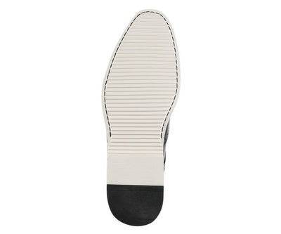 Amali Dario Men's Black Leather Noir Monk Strap Shoes