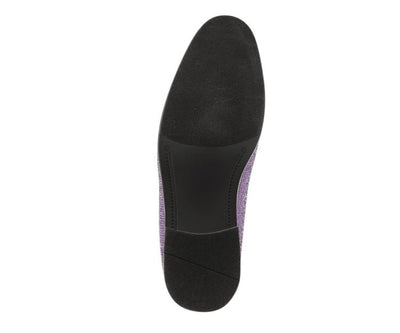 Amali Dazzle Men's Lavender Suede Slip on Loafers