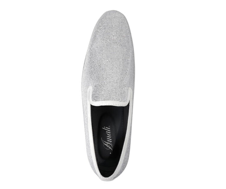 Amali Dazzle Sparkle Step Men's Loafers Rhinestone Slip On