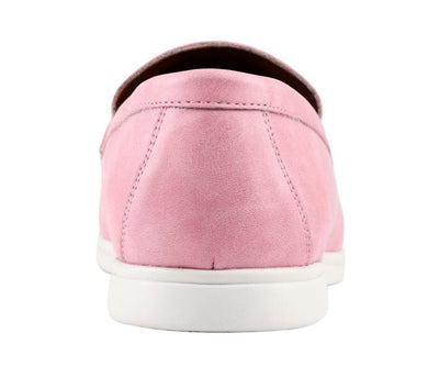 Amali Deniz Men's Pink Suede Slip On Loafers