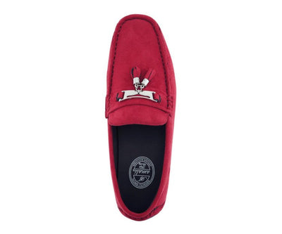 Amali Dyer Men's Driving Moccasins Crimson Elegance