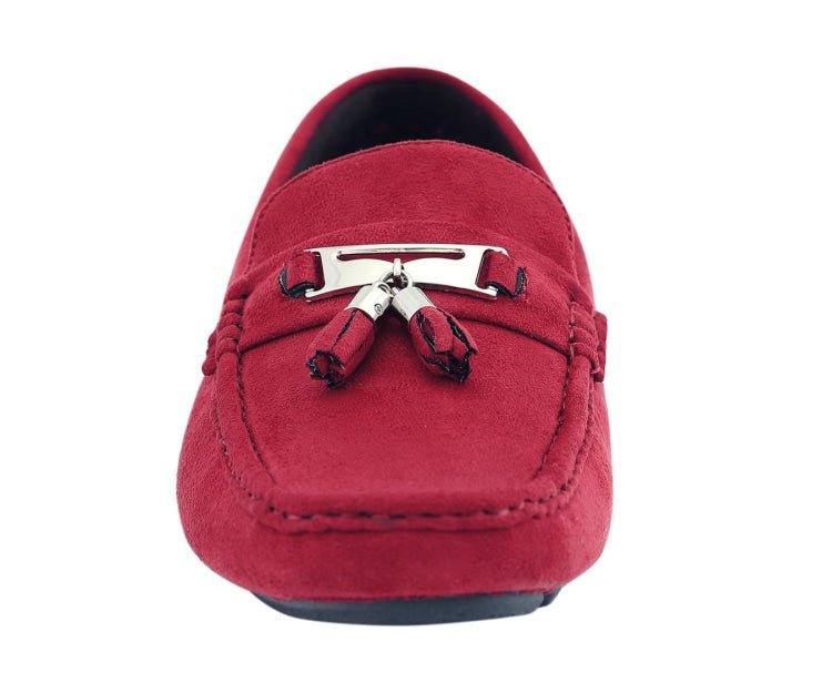 Amali Dyer Men's Driving Moccasins Crimson Elegance