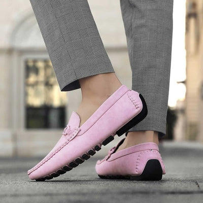 Amali Dysion Pink Men's Leather Dress Shoes