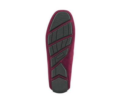 Amali Ecker Burgundy Men’s Suede Driving Moccasins