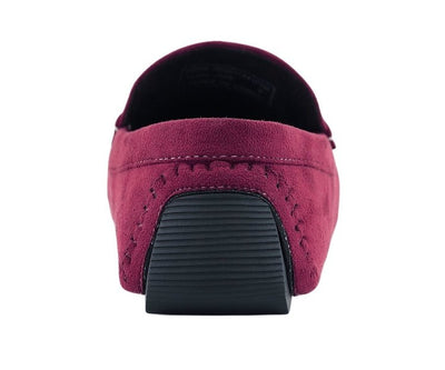 Amali Ecker Burgundy Men’s Suede Driving Moccasins