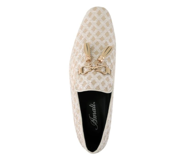 Amali Elegant Tassel Shoes For Men Quilted Design