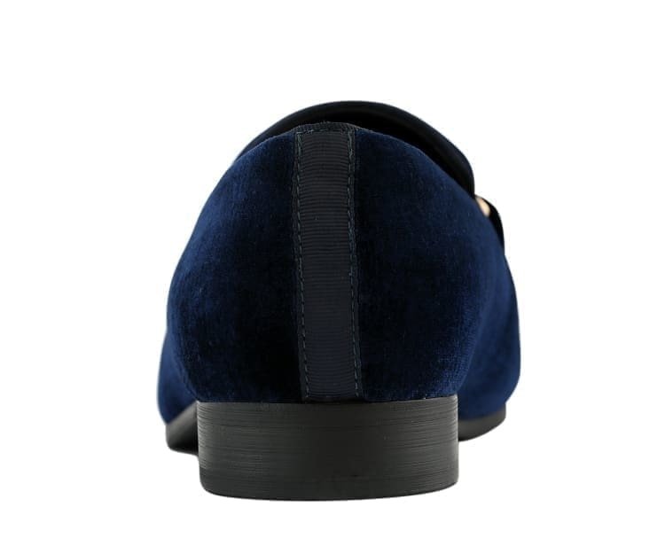Amali Elegant Velvet Smoking Slippers Men’s With Gold Chain Ornament