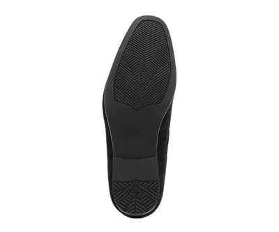 Amali Emperor Black Men's Velvet Tassel Loafers