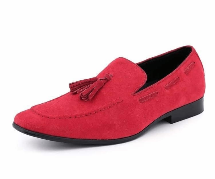 Amali Emperor Men's Velvet Loafers Emperor Red