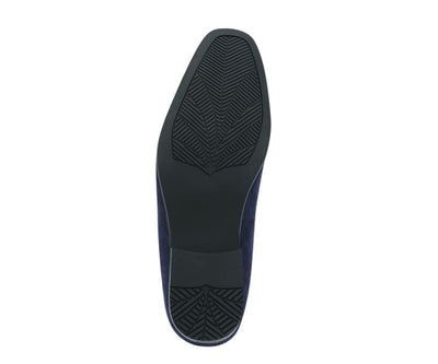 Amali Emperor Navy Men’s Velvet Tassel Loafers