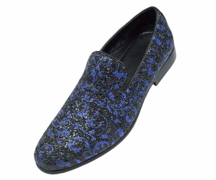 Amali Erin Royal Paisley Glitter Tux Slippers Men's