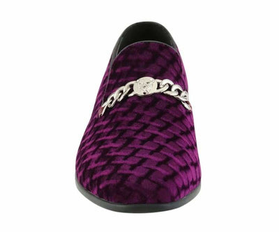 Amali Felix Burgundy Velvet Smoking Slippers